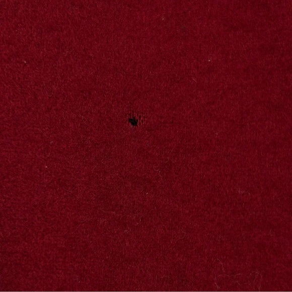 Vintage 1960s Handmade Couture Wool Dress Crimson Red w/ Black Frog Closures - Picture 11 of 13